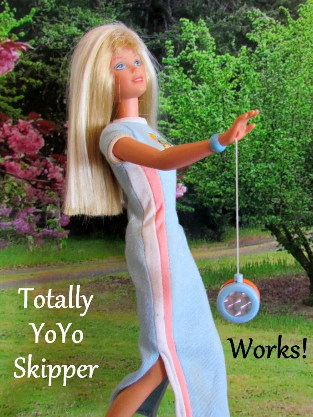 TOTALLY YOYO SKIPPER DOLL w WORKING YOYO ORIGINAL DRESS BOOTS #22228 BARBIE SIS